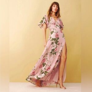 Reformation Shayla Dress in beautiful floral pattern